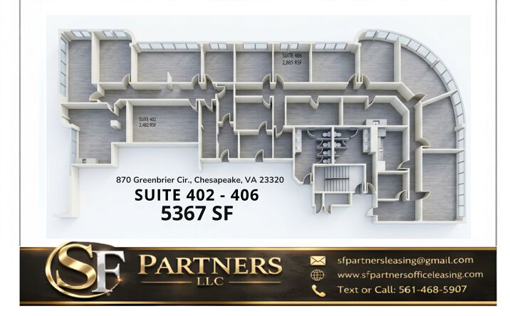 Pictures of Office property located at 870 Greenbrier Cir, Chesapeake, VA 23320 for lease - image #1