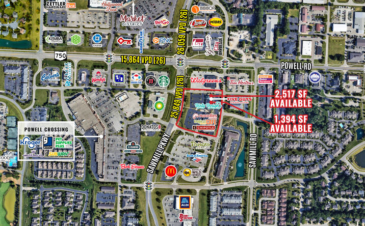 Pictures of Retail property located at 9711 Sawmill Pkwy, Powell, OH 43065 for lease - image #1