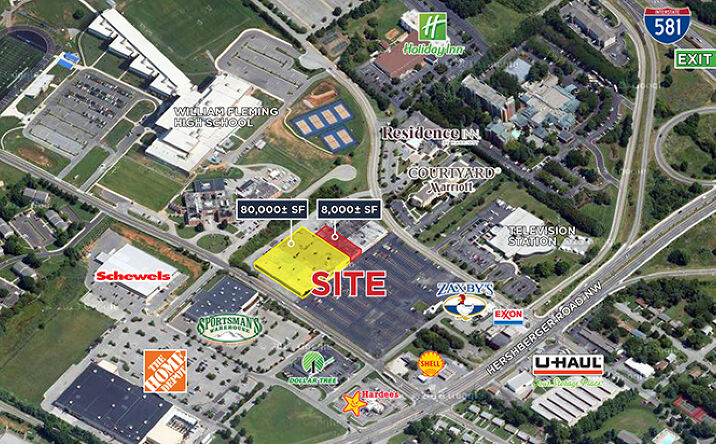 Pictures of Retail property located at 2911-2935 Hershberger Road, Roanoke, VA 24017 for lease - image #1