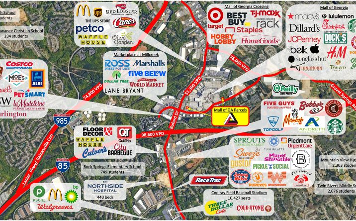 Pictures of Land property located at 2396 Mall of Georgia Blvd, Buford, GA 30519 for lease - image #1