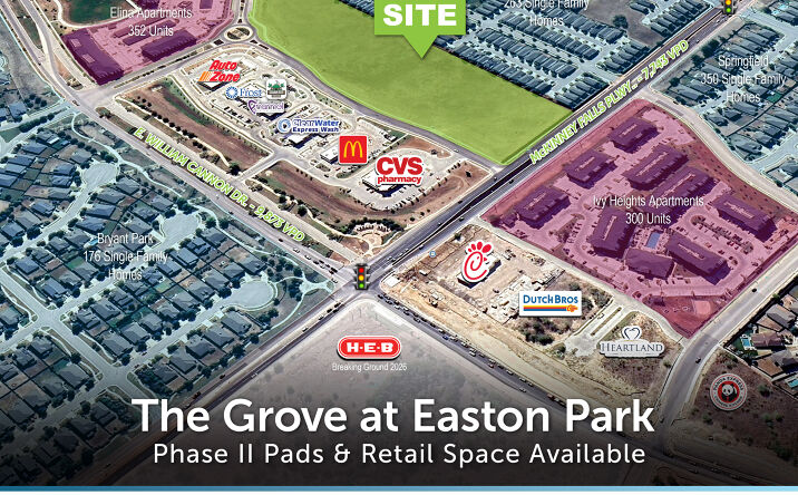 Pictures of Retail, Land property located at The Grove at Easton Park, Austin, TX 78704 for lease - image #1