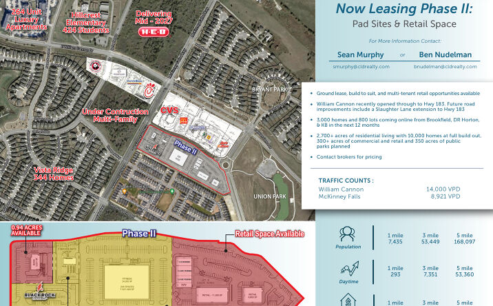 Pictures of Retail, Land property located at The Grove at Easton Park, Austin, TX 78704 for lease - image #1