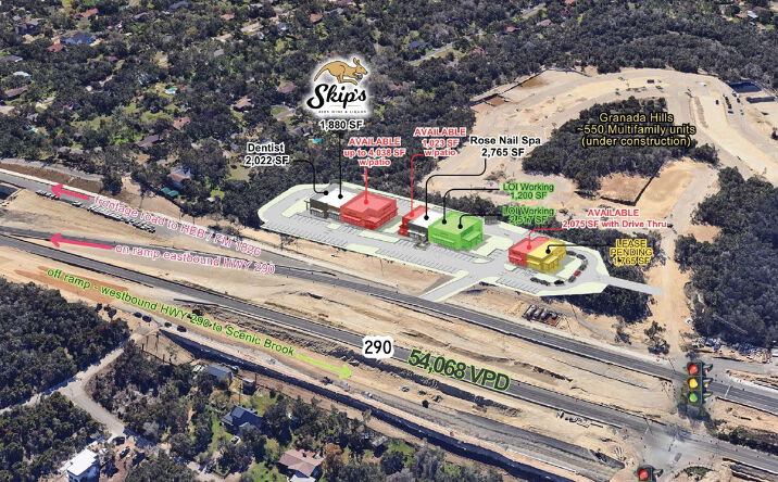 Pictures of Retail, Restaurant property located at 8313 W. US 290 Hwy., Austin, TX 78737 for lease - image #1