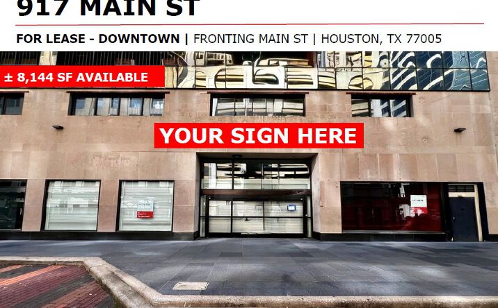 Pictures of Retail, Office, Restaurant property located at 917 Main St, Houston, TX 77002 for lease - image #1