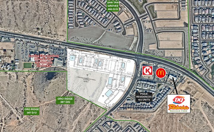 Pictures of Land property located at SWC Thompson Rd & Hunt Highway, San Tan Valley, AZ 85142 for sales - image #1