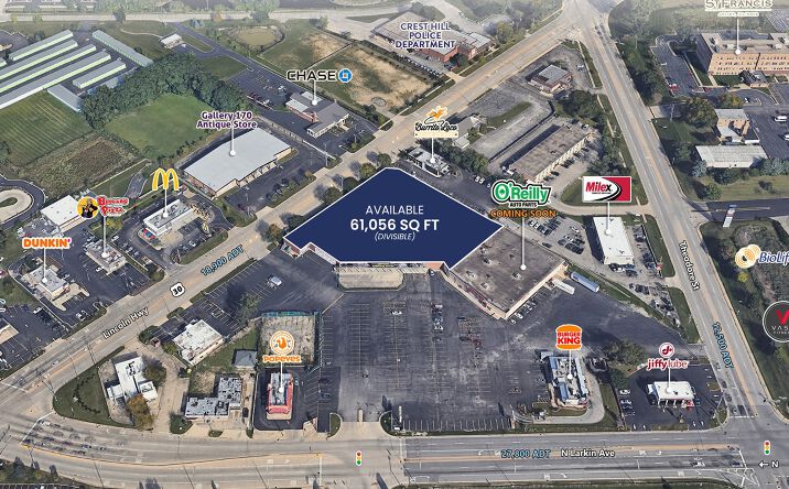 Pictures of Retail property located at 1693 Plainfield Rd, Crest Hill, IL 60403 for lease - image #1