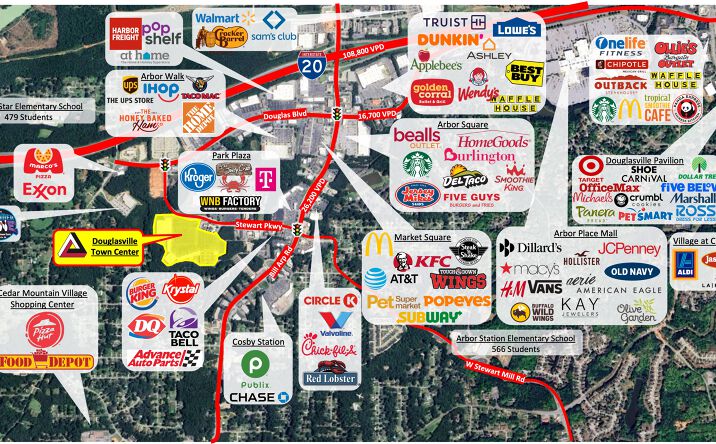 Pictures of Retail property located at 5891 Stewart Pkwy, Douglasville, GA 30135 for lease - image #1