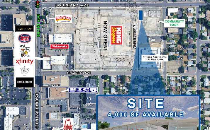 Pictures of Retail property located at 4340 E Louisiana Ave., Denver, CO, Denver, CO 80222 for lease - image #1