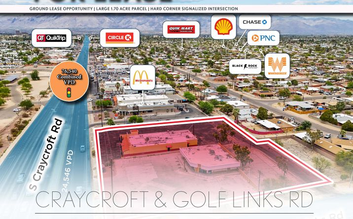 Pictures of Retail, Land, Restaurant property located at 5501 E Golf Links Rd, Tucson, AZ 85711 for lease - image #1