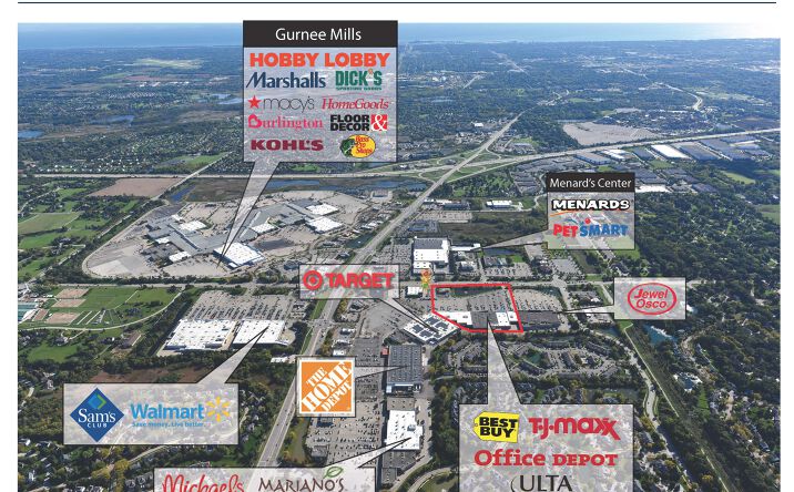 Pictures of Retail property located at 6517-6549 Grand Ave, Gurnee, IL 60031 for sales - image #1