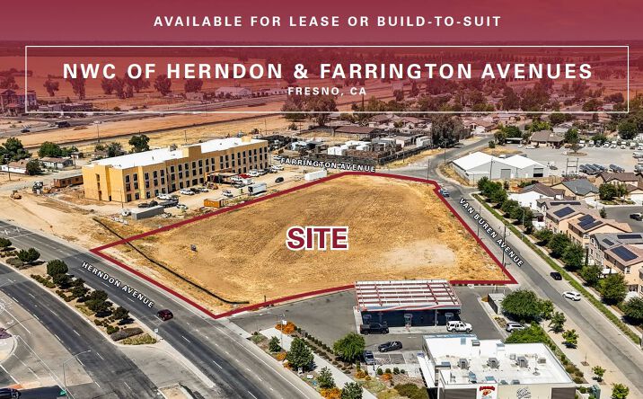 Pictures of Retail, Land property located at NWC of Herndon &  Farrington Avenues, Fresno, CA 93722 for lease - image #1