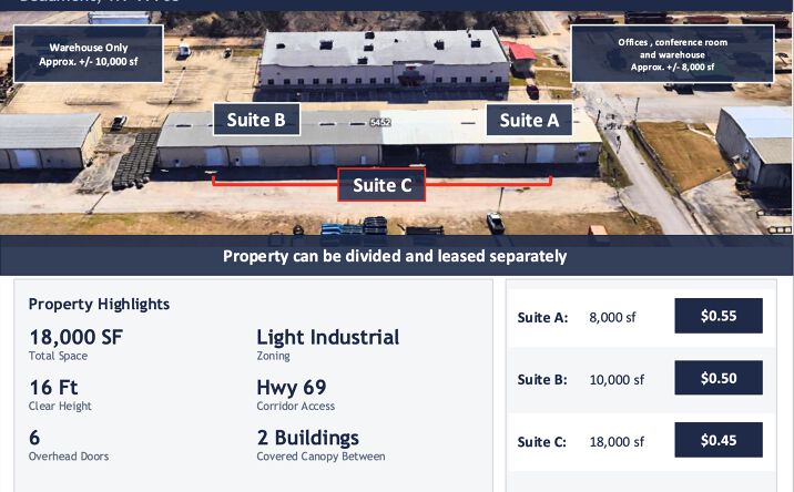 Pictures of Industrial property located at 5450 Avenue A, Beaumont, TX 77705 for lease - image #1