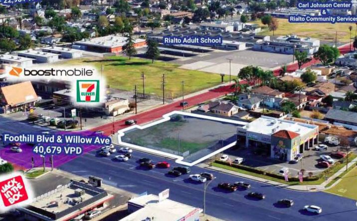 Pictures of Retail, Land, Restaurant property located at 305 W Foothill Blvd, Rialto, CA 92376 for lease - image #1