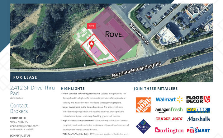 Pictures of Retail property located at 40727 Murrieta Hot Springs Rd, Murrieta, CA 92562 for lease - image #1