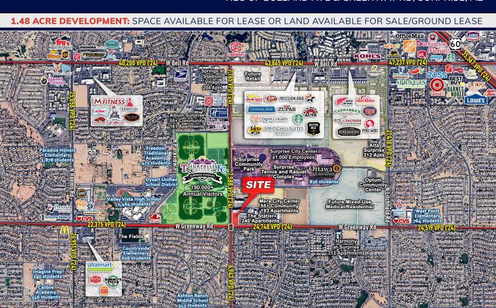Pictures of Land property located at NEC of Bullard Ave and Greenway Rd, Surprise, AZ 85379 for lease - image #1