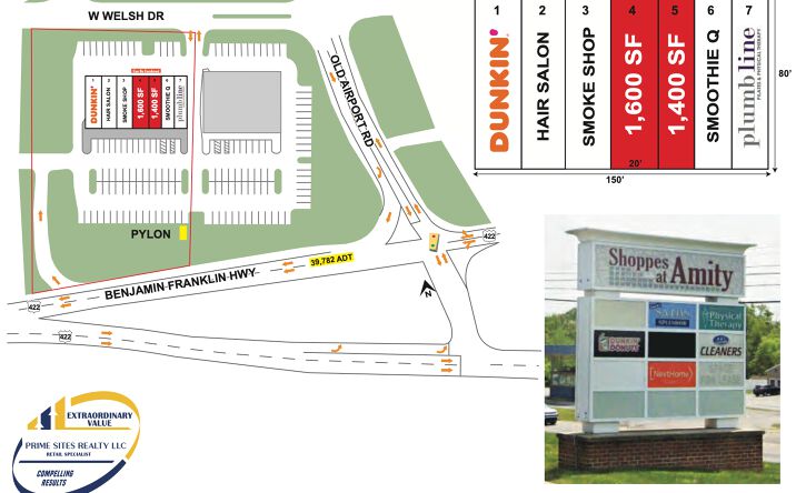 Pictures of Retail, Office, Restaurant property located at 955 Benjamin Franklin Hwy, Douglassville, PA 19518 for lease - image #1