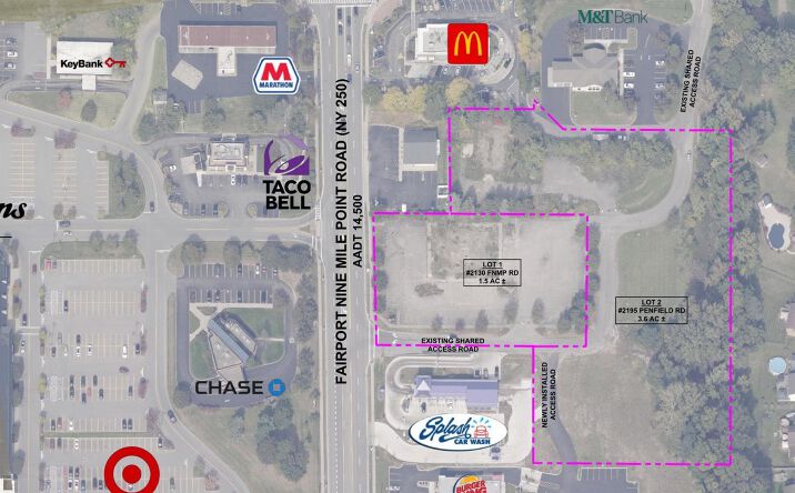 Pictures of Retail, Land property located at 2130 Fairport Nine Mile Point Road & 2195 Penfield Rd, Penfield, NY 14526 for lease - image #1