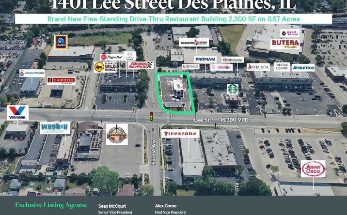 Pictures of Retail property located at 1401 Lee St, Des Plaines, IL 60018 for lease - image #1