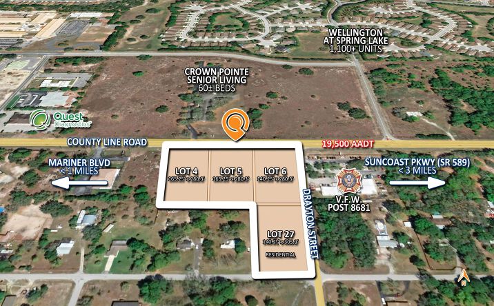 Pictures of Retail, Land property located at SWC County Line Rd (578) and Drayton St, Brooksville, FL 34610 for lease - image #1