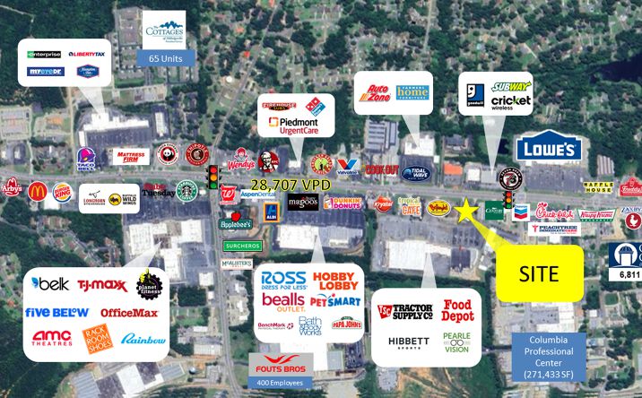 Pictures of Retail property located at 1830 N Columbia St, Milledgeville, GA 31061 for lease - image #1