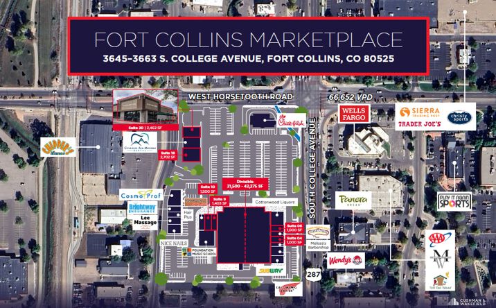 Pictures of Retail, Office property located at 3645 S College Ave, Fort Collins, CO 80525 for lease - image #1