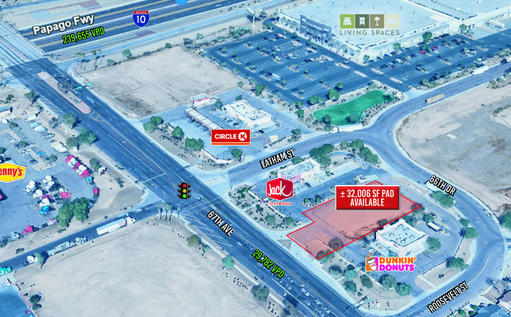 Pictures of Retail, Land property located at S/SEC I-10 & 67th Avenue, Phoenix, AZ 85043 for lease - image #1