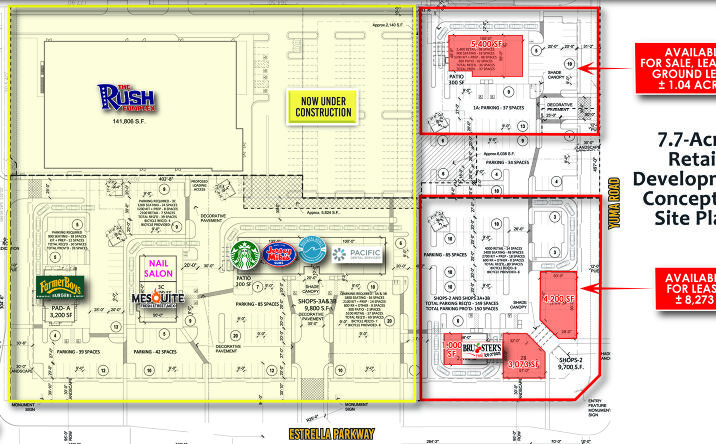 Pictures of Retail property located at NEC Estrella Parkway & Yuma Road, Goodyear, AZ 85338 for lease - image #1
