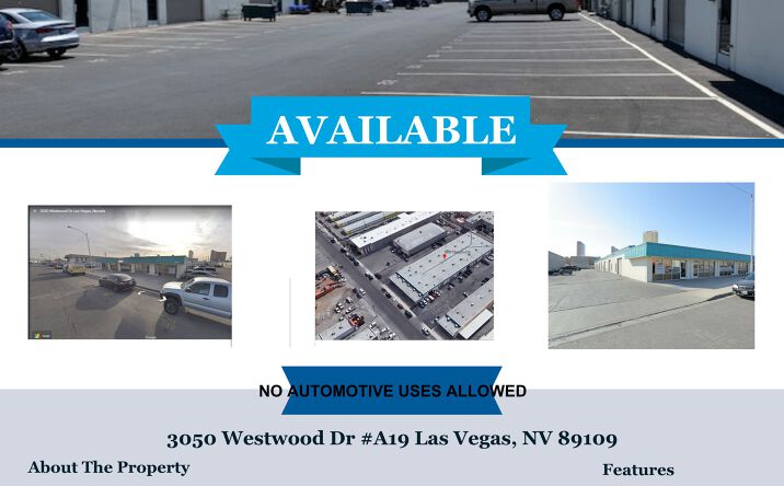Pictures of Industrial property located at 3050 Westwood Dr, Las Vegas, NV 89109 for lease - image #1