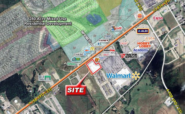 Pictures of Land property located at Sec - Hwy. 31 & Cedar Springs Ct, Corsicana, TX 75109 for lease - image #1