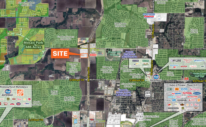 Pictures of Retail property located at SWC of DNT & Frontier Parkway, Prosper, TX 75078 for lease - image #1