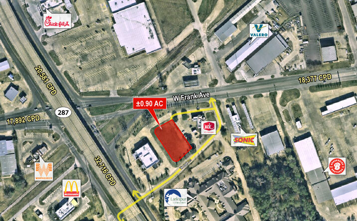 Pictures of Land property located at SEQ Highway 287 & W Frank Ave, Lufkin, TX 75904 for lease - image #1