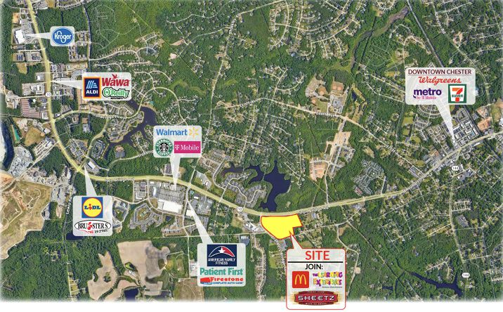Pictures of Retail, Land property located at SEC Iron Bridge Rd & Branders Bridge Rd, Chester, VA 23831 for lease - image #1