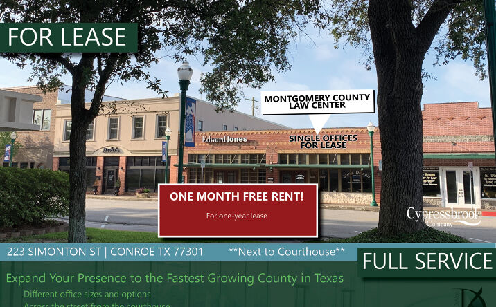 Pictures of Office property located at 221 Simonton St, Conroe, TX 77301 for lease - image #1
