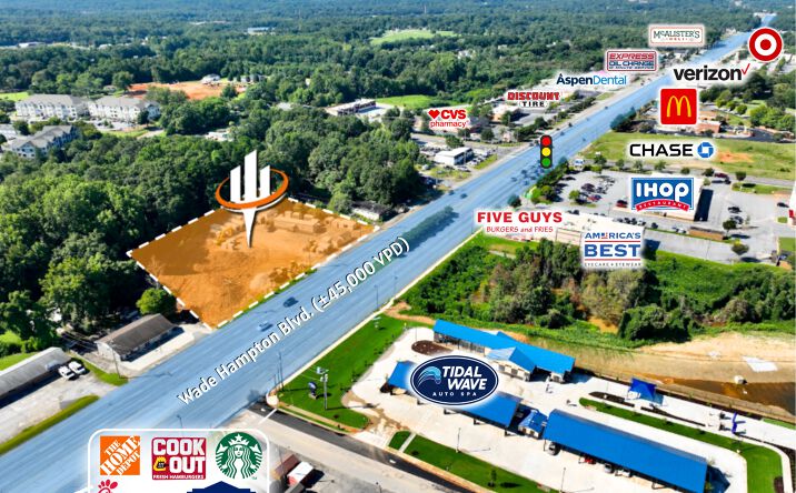 Pictures of Land property located at 1455 W Wade Hampton Blvd, Greer, SC 29650 for lease - image #1