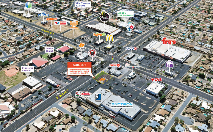Pictures of Retail property located at 3514-3522 W Peoria Ave, Phoenix, AZ 85029 for lease - image #1